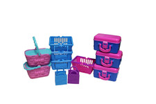 Lot of 11 Shopkins Baskets Bags Boxes Mixed Types Colors Easter Lids Lunch