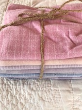 Premium Lot of 8 Pastel Flannels Quarter Yards 100 Cotton Quilting Fabric Sets