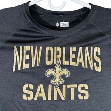 NFL Team Apparel New Orleans Saints Performance Shirt Mens Large Black New