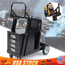 Welding Cart with 4 Drawers for MIG TIG Welder and Plasma Cutter 360  Rolling