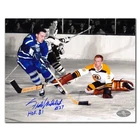 Frank Mahovlich Toronto Maple Leafs vs Cheevers Autographed 8x10