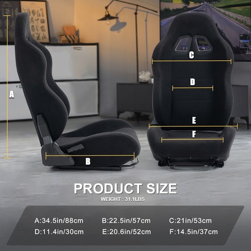 Marada Flight Racing Simulator Cockpit With Black Seat Adjustable Fits Logitech