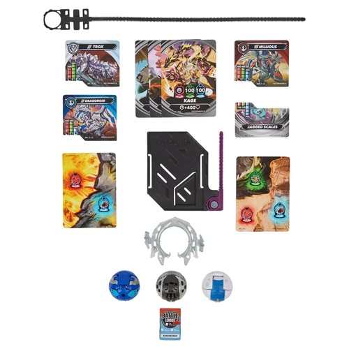 BAKUGAN Starter Pack Special Attack Nillious Titanium Dragonoid & Trox NEW - Picture 6 of 6