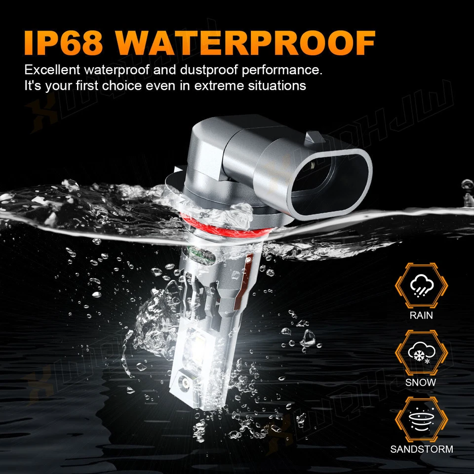 For Tesla Roadster 2008-2011 - 2PCS 6000K LED Headlight High / Low Beam Bulbs - Image 3 of 4