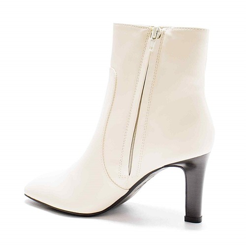 Women's Alfani Debra Ivory Faux Leather High Heel Dressy Ankle Boot - Picture 3 of 7