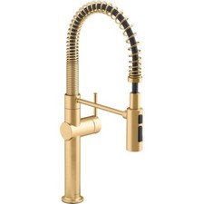 Kohler K-22973-2MB Crue Pull-Down Sprayer Kitchen Faucet, Brushed Moderne Brass