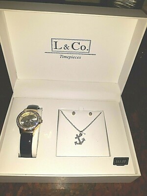 L & Co. Timepiece, Watch 4 piece set, New, watch, earrings  display picture 1