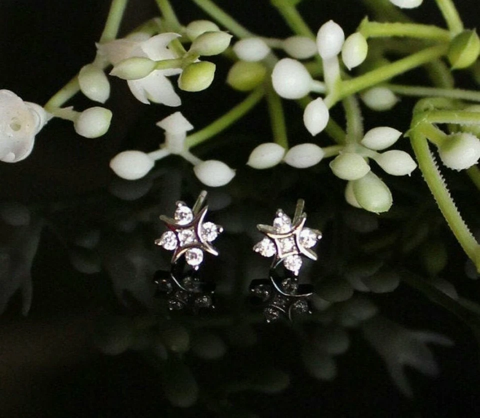 Piercing corporal minimalista diamante oro macizo 14k nariz oreja piercing joyería regalo. Foto 4 de 4