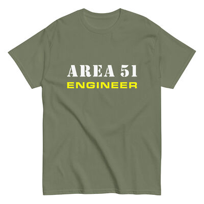 AREA 51 ENGINEER Shirt alien lazar ufo uap roswell conspiracy theory s-4