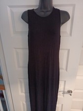 BNWT boohoo black midi dress size 12 bodycon racer back christmas Party