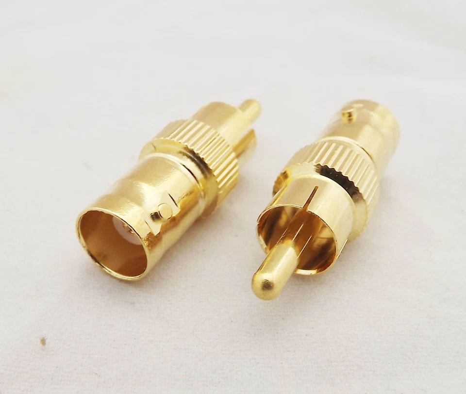 10pcs BNC Female Jack To RCA Male Plug Center CCTV F/M TV RF Adapter Connector - Image 4 of 4