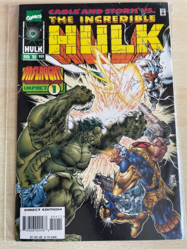 The Incredible Hulk #444 VF/NM (1996) Marvel Comics Onslaught, Cable & Storm - Afbeelding 1 van 1
