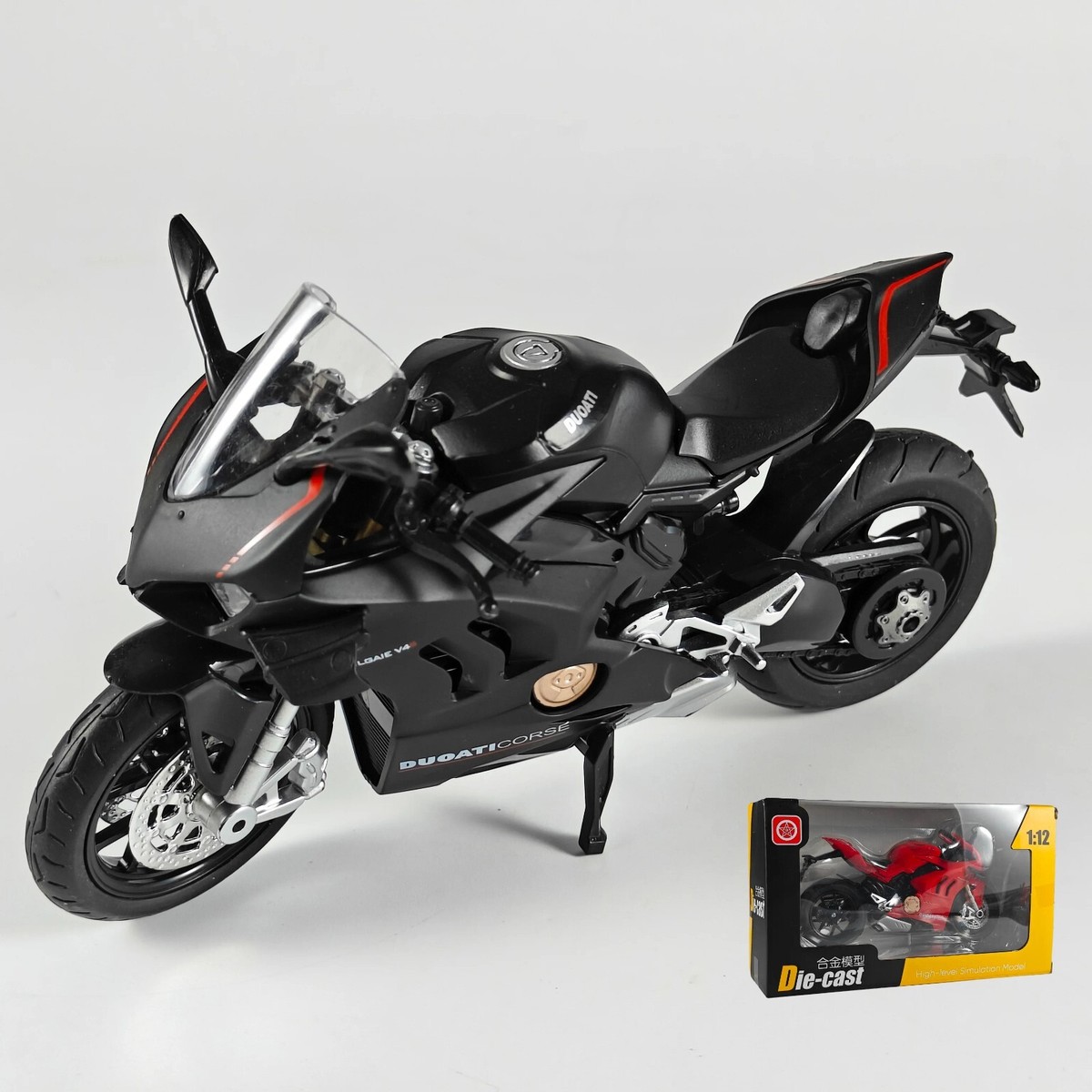 1:12 Scale Ducati V4S Panigale Alloy Motorcycle Model with Sound