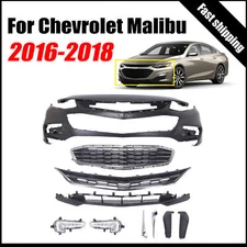 For Chevy Malibu 16-18 Front Bumper Complete Cover Grill Grille Fog light Trim