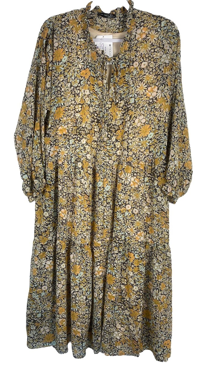 Macys Black Tape Ditzy Floral Chiffon Lined Dress Size XL NWT | eBay