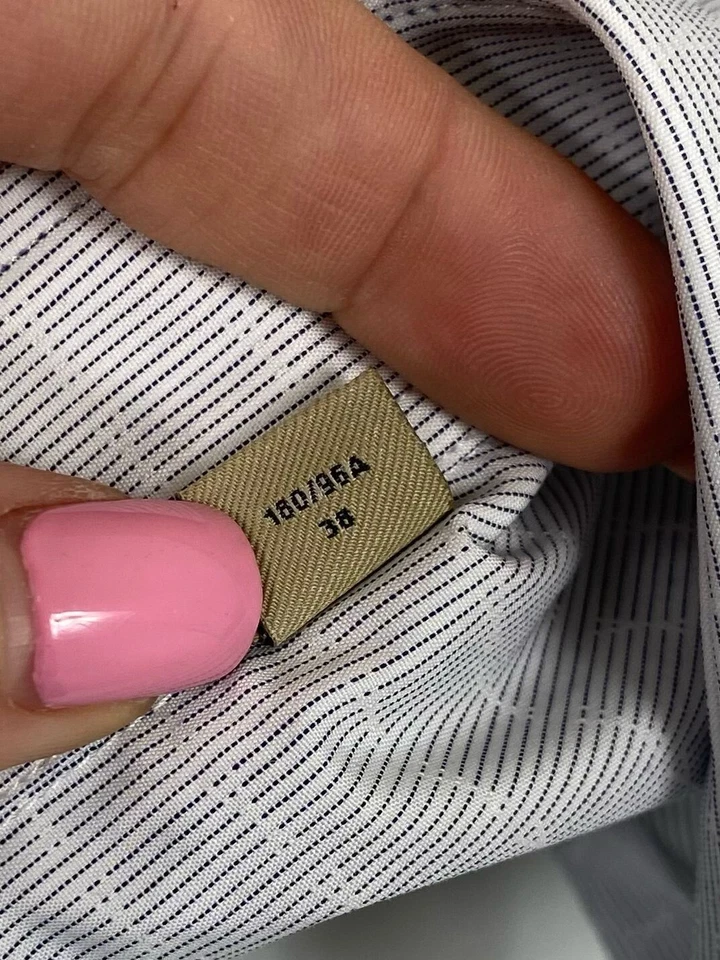 Camisa formal Burberry moderna con cuello de punto Matlock para hombre talla 39 15,5 Foto 4 de 4