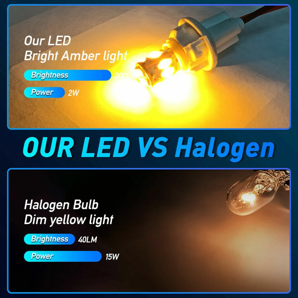 Lâmpada LED âmbar amarela marcador frontal 1968-1981 Oldsmobile Delta 88 - Imagem 2 de 4