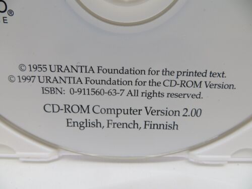 THE URANTIA BOOK CD-ROM Computer Version 2.00 English French Finnish 1997 - Picture 4 of 5