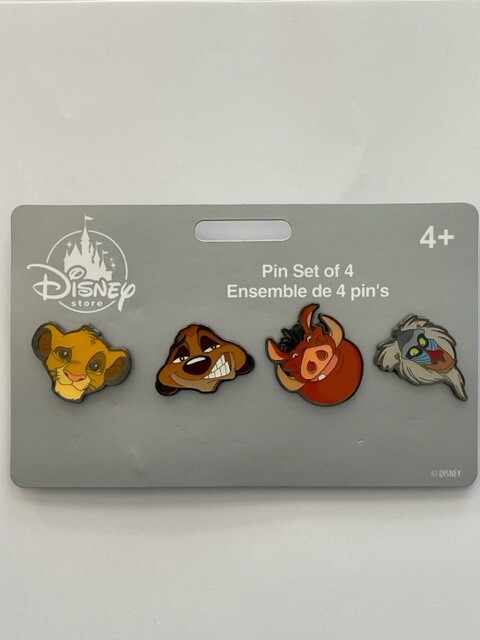 Loungefly The Lion King Set Heads Simba Timon Rafiki Pumba Disney Pin (B)