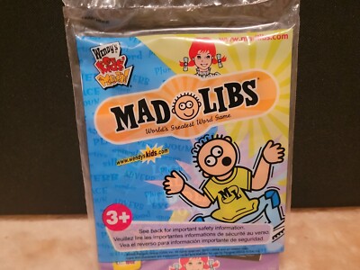 Wendy's Kids Meal Toy Mad-libs