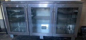 Perlick BBR72-T Back Bar Refrigeration, 3 door glass
