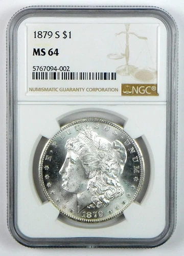 1879-S Morgan Silver Dollar - NGC MS 64