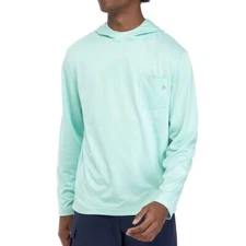 Ocean & Coast Long Sleeve Performance Fishing Hoodie, Aqua, Men’s Size Medium