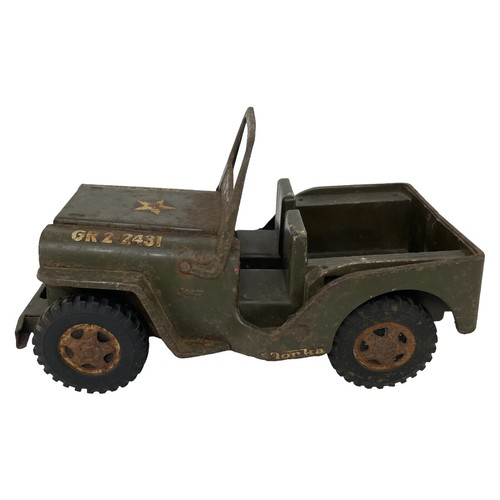 Vintage 1960's Tonka Jeep Dispatcher blue/turquoise white no. 200