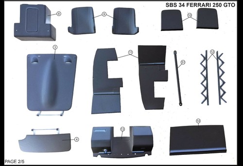 KIT 1:8 FERRARI 250 GTO 1962 MODELLI WESPE auto da corsa kit resina SBS34 - Foto 3 di 6