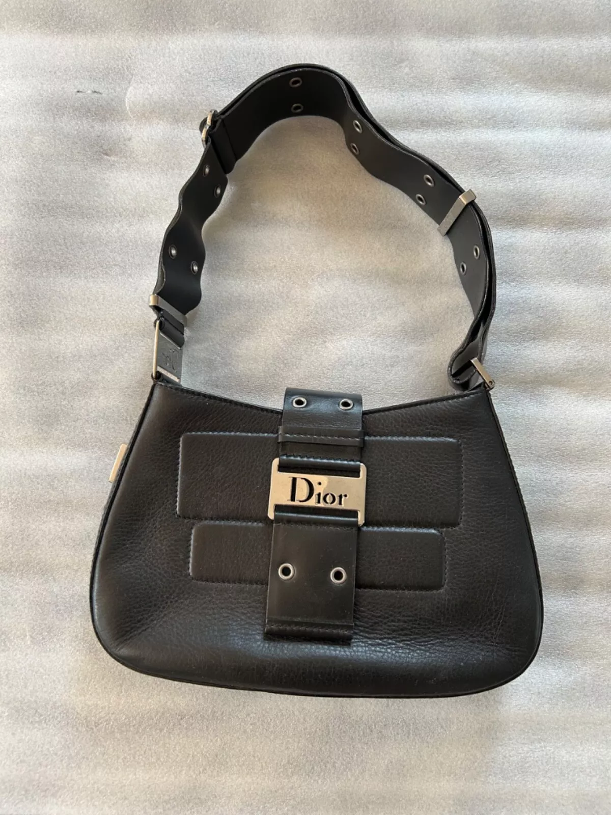 Sac Christian Dior Street Chic en cuir noir 