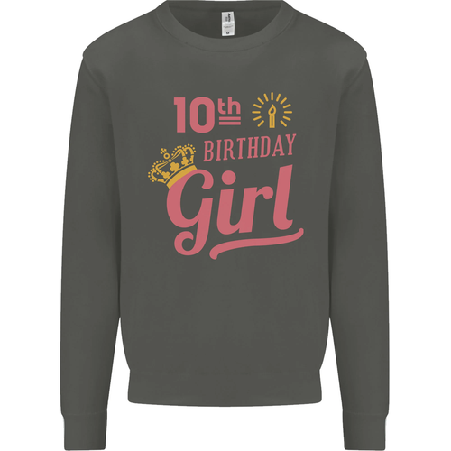 10th Birthday Girl 10 Year Old Princess Kids Sweatshirt Jumper - Picture 41 of 97