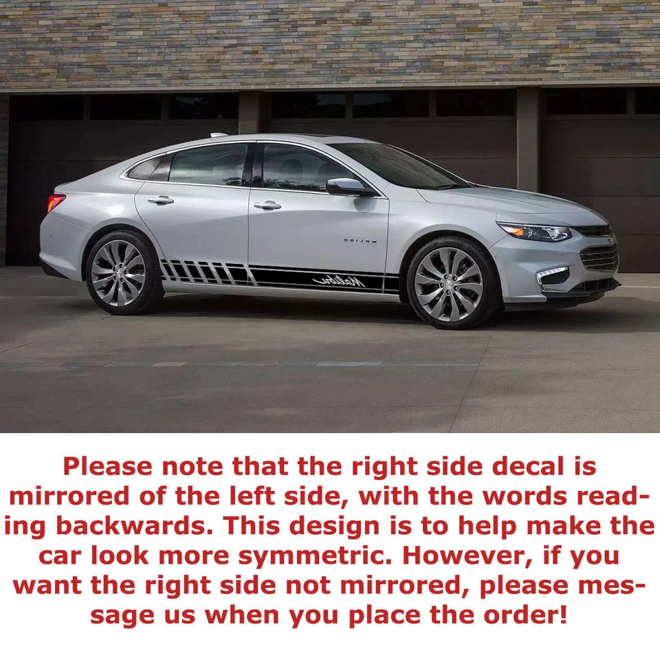 2 X многоцветная графика автомобиля гонки этикетка виниловая наклейка подходит для Chevrolet Malibu - Изображение 2 из 4