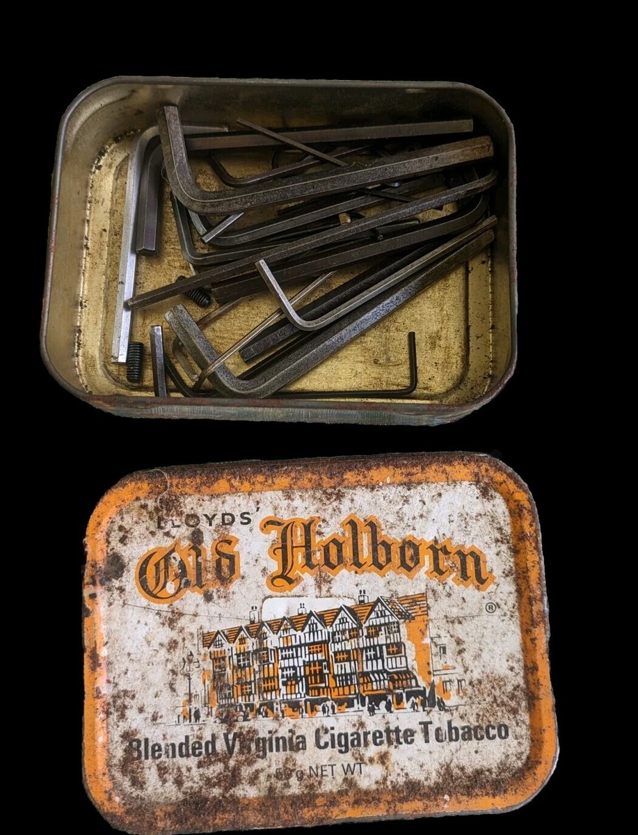 lloyds old holborn tobacco tin Vintage Lloyds Old Holborn Tobacco Tin Full Of Allen Keys As Pictured