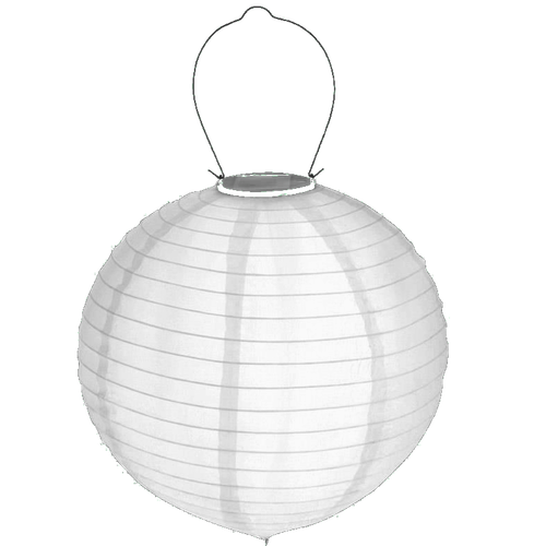 3x LED Solarleuchte Lampion weiß 30cm GartenBeleuchtung Garten Deko Partylaterne - Bild 3 von 3