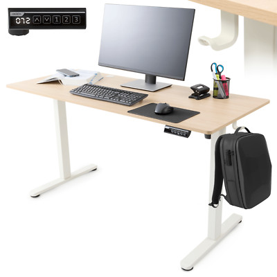 AREBOS höhenverstellbarer Schreibtisch elektrisch 140x60 cm mit Memory-Funktion