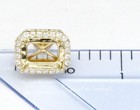 0.50 ct 14k White Gold Natural Diamond Semi Mount Earring Setting fits 8.5x6.5mm — photo 9