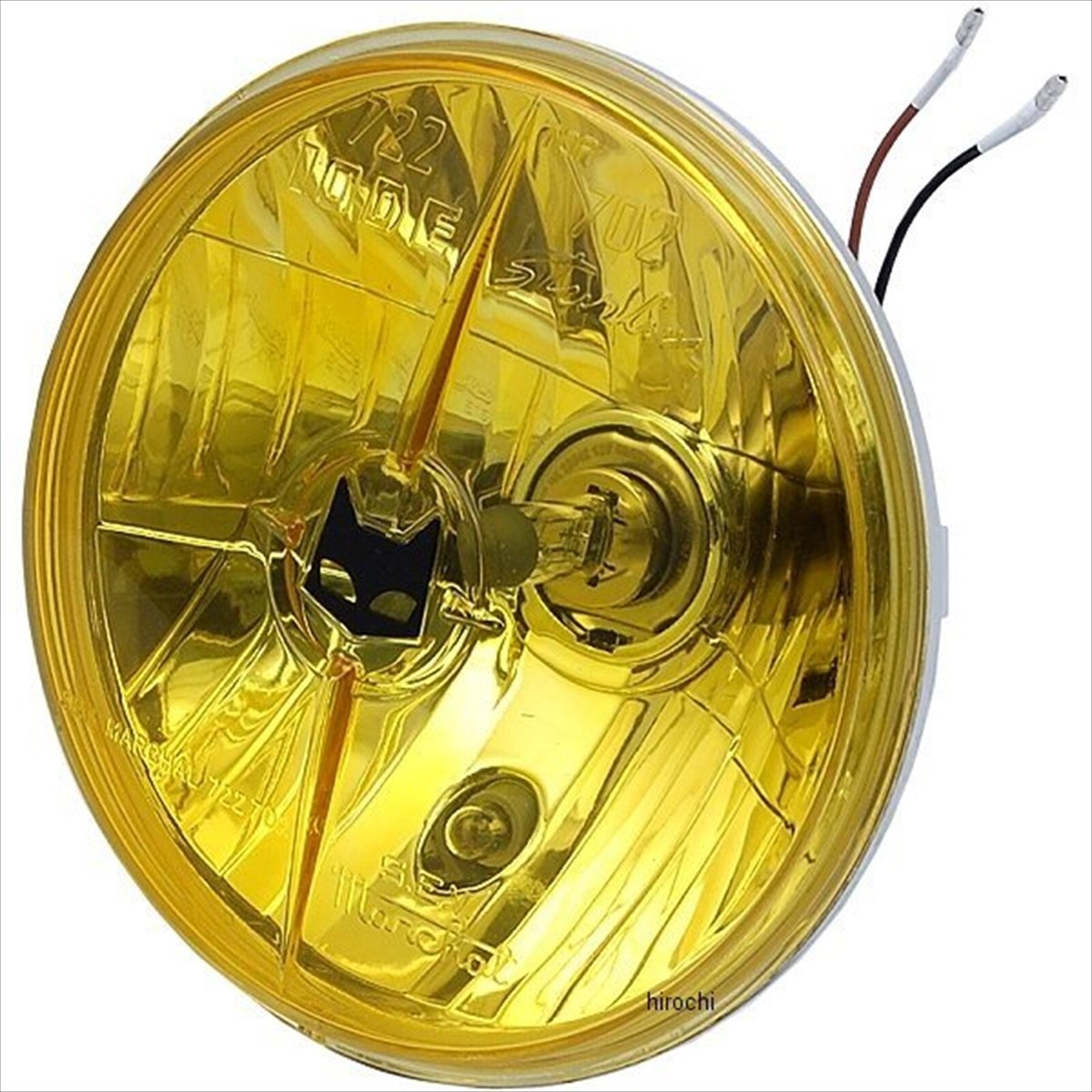 MARCHAL Headlight 722/702 Starlux Multi Riff 180φ Yellow Universal