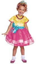 Disney  Fancy Nancy Clancy Complete  Dress  Costume  Wig    kids 3-4T