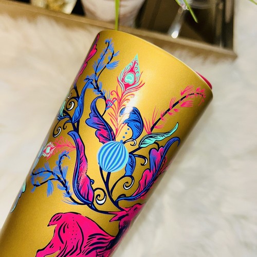 Starbucks Gold Deer Ceramic Cup Travel Mug Hot Tumbler 12oz New Holiday 2024 - Picture 7 of 10