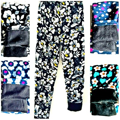 Leggings Winter thermo warme Mädchen Hose Veloursstoff Plüsch Gr 110 -152..