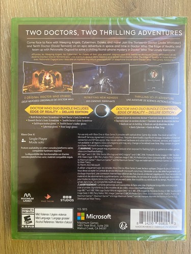 Doctor Who Duo Bundle Xbox One The Edge of Reality + Lonely Assassins Nuevo - Imagen 2 de 5