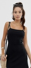 Banana Republic Women's Little Black Dress Lined Spaghetti Strap Size 6 NWD $149