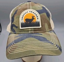 Trophy Tracker Cap Black Brown Green Camo Snapback Adjustable Outdoors Baseball