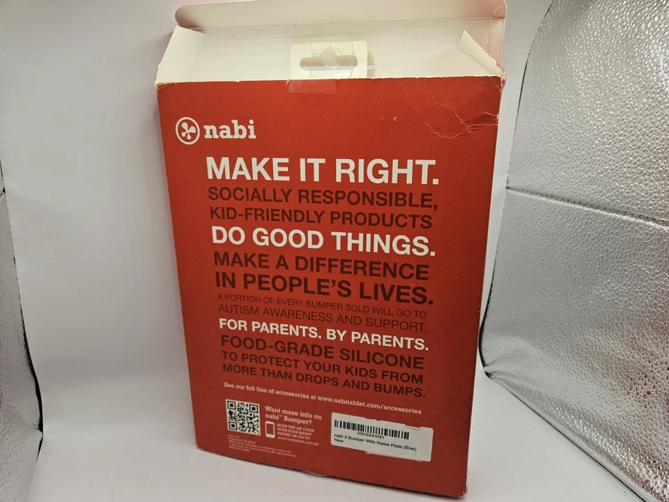 Parachoques Nabi 2 con placa de identificación personalizable de Fuhu, Inc (azul) nueva caja abierta  Foto 2 de 4
