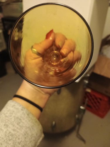 Anchor Hocking 1962 Berwick-Boopie Amber Juice/Wine Glass 4 1/2" Tall - Picture 3 of 4