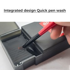 Set tavolozza pittura vassoio umido e penna supporto lavaggio acqua e guida carta diffusione raccolta