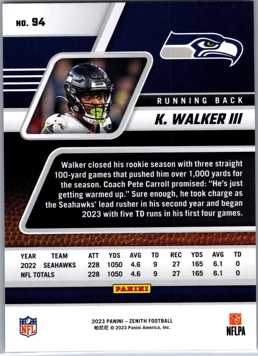 2023 Zenith Kenneth Walker #94 Seattle Seahawks | eBay