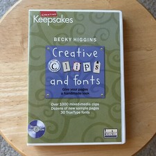 Creating Keepsakes Becky Higgins Creative Clips  Fonts CD Scrapbooking D8