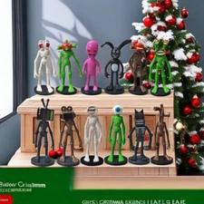 12 PCS Siren Head Toys Siren Head Action Figure Monster Amazing Head Horror Mode