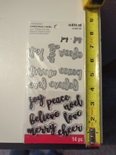 Recollections Christmas Noel Clear Stamps  Dies Set Of 6 Stamps / 6 Dies